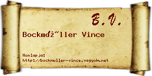 Bockmüller Vince névjegykártya